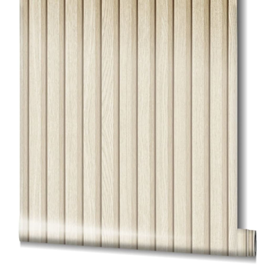 Nordwand Tapete Botanica Holzlatten Beige