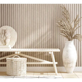 Nordwand Tapete Botanica Holzlatten Beige