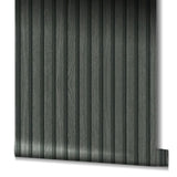 Nordwand Tapete Botanica Holzlatten schwarz und grau