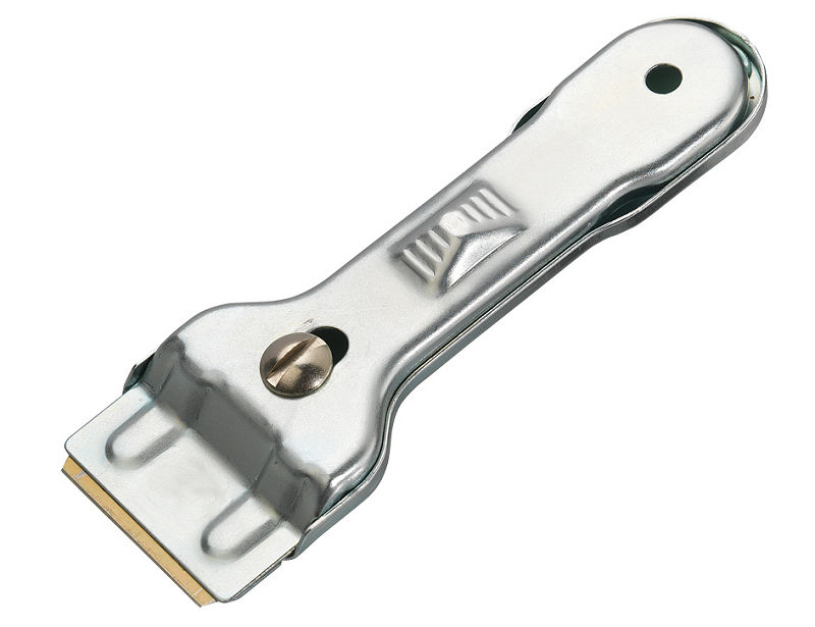 Westmark Keramikplatte und Reinigungsschaber aus Stahl 138x46x16mm