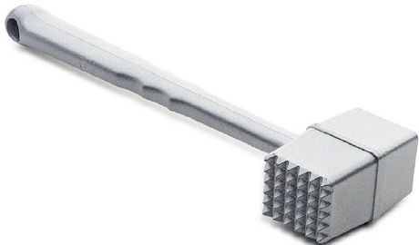 Westmark Fleischhammer, Länge: 21,5 cm, Aluminium, spezielle lebensmittelechte Beschichtung, Robusto, Silber, 62102260