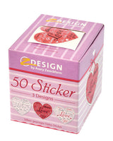 Avery av-56813 Deko-Aufkleberbox, Herzen, 3 Designs