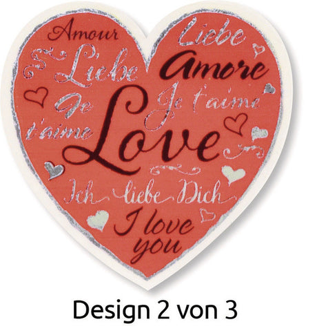 Avery av-56813 Deko-Aufkleberbox, Herzen, 3 Designs