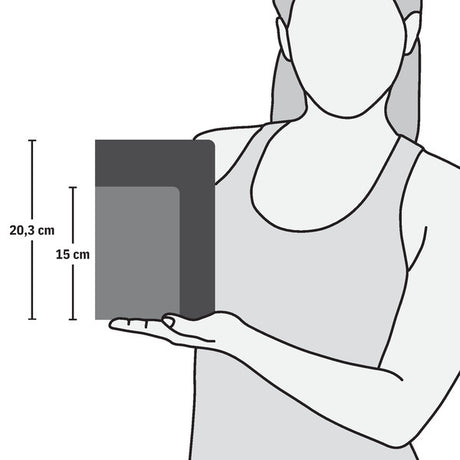 Sigel si-jn126 Notizbuch Jolie Flair, A6, Hardcover, liniert, Gletschergrau, 174 Seiten, 80 g