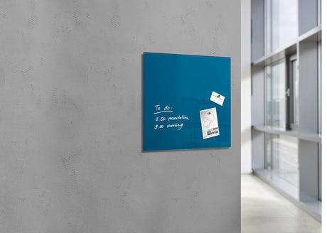 Sigel si-gl252 Glas-Magnettafel Artverum 480x480x15mm Petrolblau