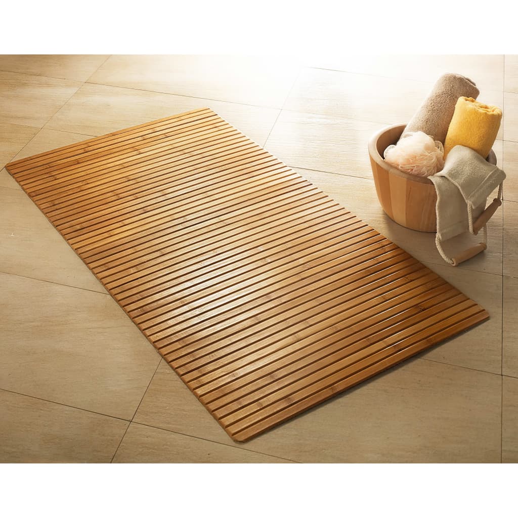 Kleine Wolke Bad Matte Bambus 50 x 80 cm Braun