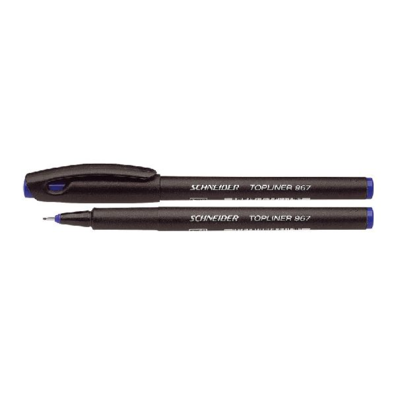 Schneider Schreibgeräte Schneider Fineliner – Topliner 967 – Strichstärke 0,4 mm – blau – Box mit 10 Stück – S-9673