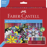 Faber Castell FC-111260 Buntstift Faber-Castell Castle sechseckiges Federmäppchen aus Pappe 60 Stück
