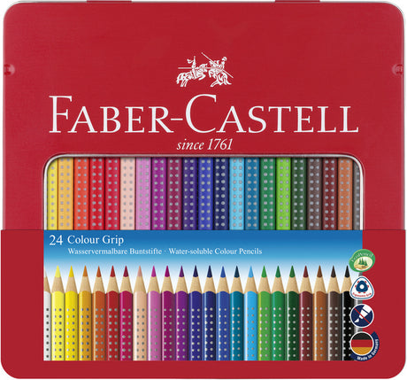 Faber-Castell Buntstifte – Farbgriff – Dose mit 24 Stück – fc-112423