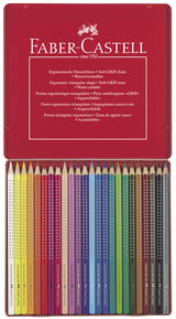 Faber Castell FC-112423 Buntstift Faber-Castell Grip Metalletui mit 24 Stück
