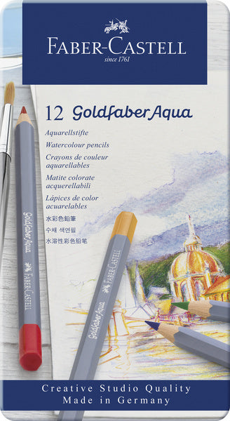 Faber-Castell Buntstift Aquarell – Goldfaber – Dose 12 Stück – FC-114612