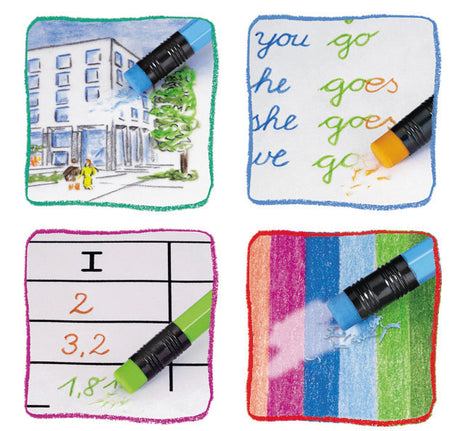 Faber-Castell Buntstifte – mit Radiergummi – radierbar – 12 Stück – fc-116612