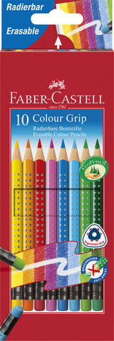 Faber-Castell fc-116613 Buntstift Faber-Castell Grip 2001 löschbares Federmäppchen mit 10 Stück