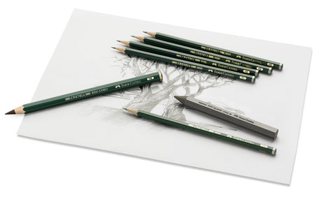 Faber Castell FC-119063 Bleistift 9000, Blechetui mit 6 Stück