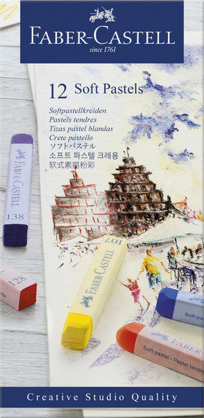 Faber Castell fc-128312 Pastellkreide Creative Studio Soft Pastel 12-teiliges Federmäppchen