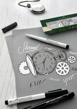 Faber Castell FC-167151 Zeichenstift Faber-Castell Set Pitt Artist Pen Schwarz und Weiß