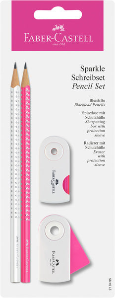 Faber-Castell FC-218495 Schreibset Faber-Castell Sparkle White Pink