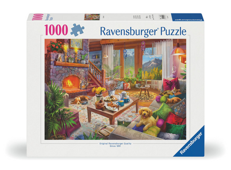 Ravensburger Puzzle Cozy Cabin 1000 Teile Landschaftspuzzle.
