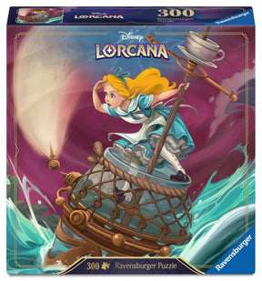 Ravensburger puzzel disney lorcana alice - savvy sailor - 300 stukjes, vierkante doos
