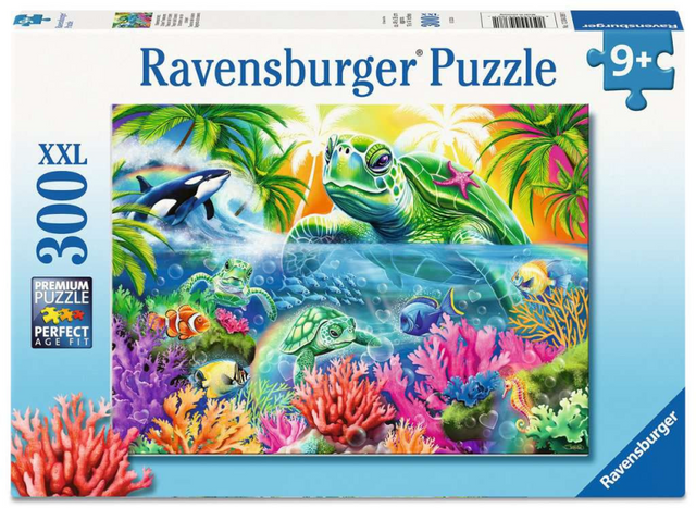 Ravensburger ocean treasures puzzel 300 xxl stukjes | kinderpuzzel vanaf 9 jaar | onderwaterwereld zeedieren