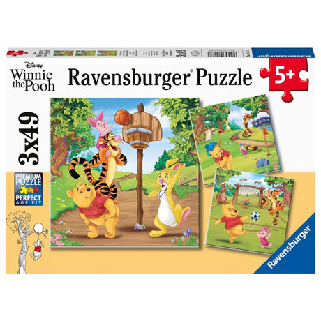 Ravensburger Puzzle Disney Winnie the Pooh Sporttag – 3x49 Teile – Kinderpuzzle