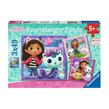 Ravensburger Puzzle Gabbys Puppenhaus – Puzzle – 3x49 Teile