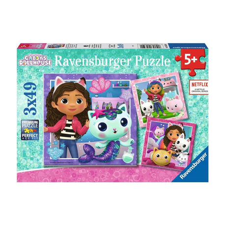 Ravensburger Puzzle Gabbys Puppenhaus – Puzzle – 3x49 Teile