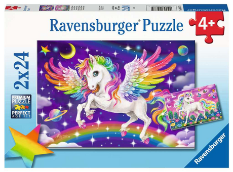 Ravensburger puzzle unicorn and pegasus - jigsaw puzzle - 2x24 pieces