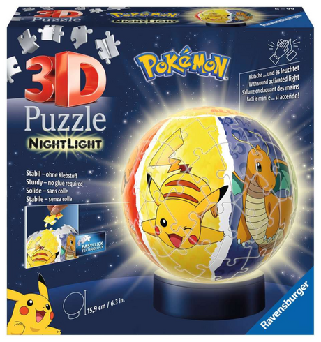 Ravensburger Pokémon mit Beleuchtung – 3D-Puzzle – 72 Teile