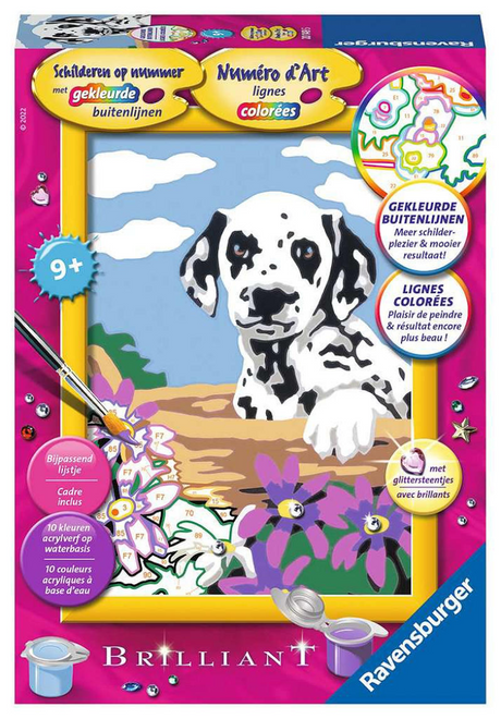 Ravensburger schilderen op nummer serie e dalmatier puppy