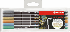 Stabilo pen 68 metallic etui 6 stuks