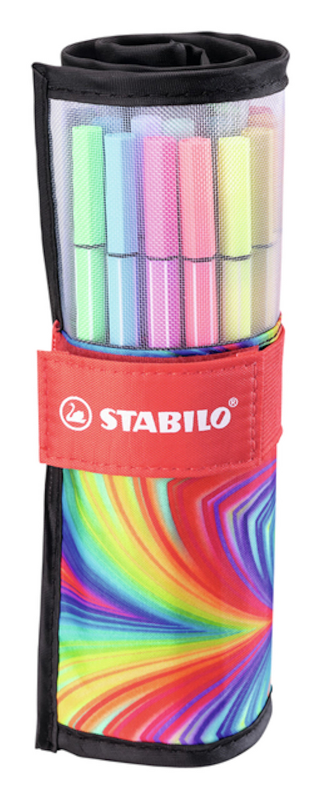 Stabilo Pen 68 Rollenset mit 25 Farben