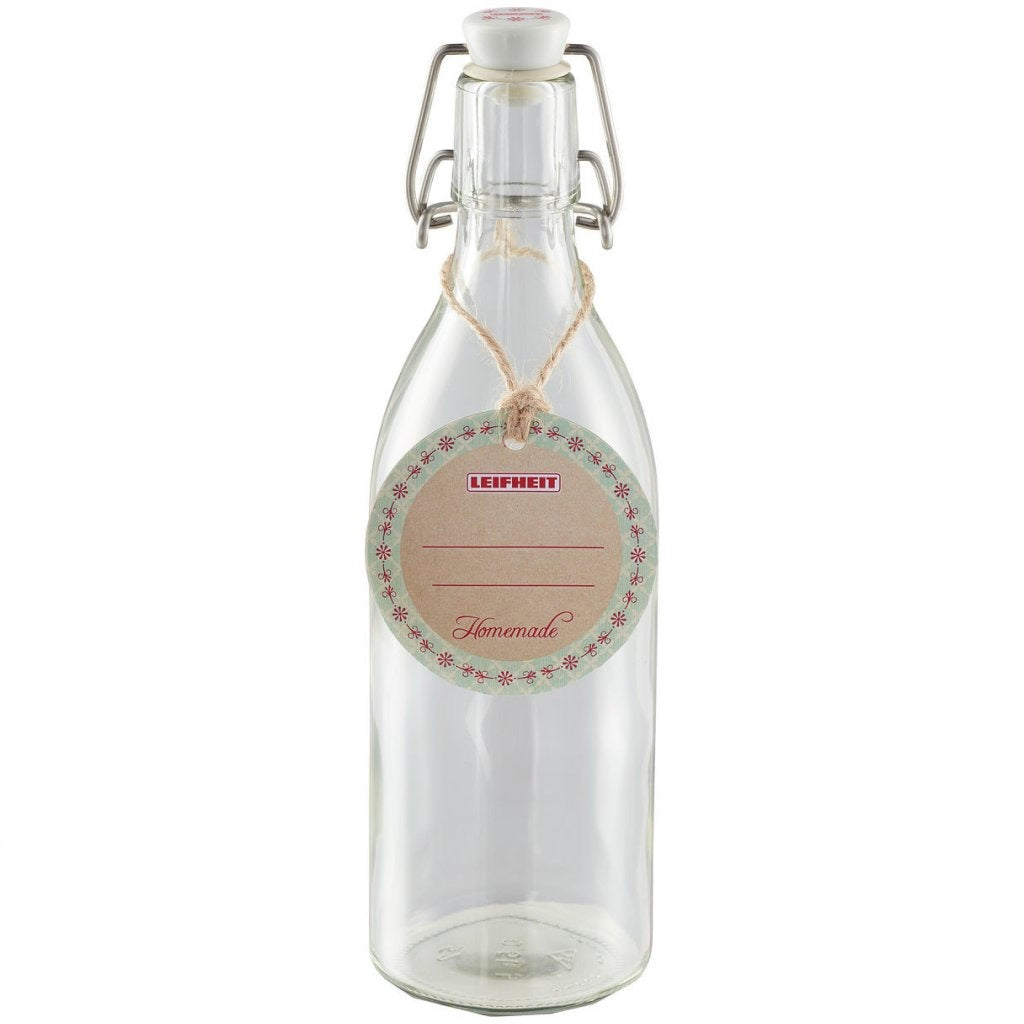 Leifheit 3187 runde Einmachflasche 500 ml Glas Edelstahl