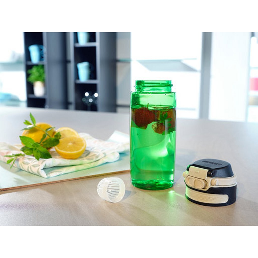 Leifheit 3267 Flip Tritan Trinkflasche 550 ml grün