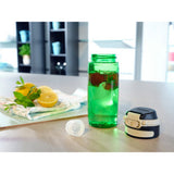Leifheit 3267 Flip Tritan Trinkflasche 550 ml grün