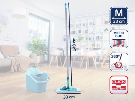 Leifheit Powerclean Bodenwischer m 33cm mit Stiel 140cm