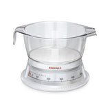 Soehnle Soehnle 65418 Vario Analoge Küchenwaage mit Messbecher, 0,5 l, weiß