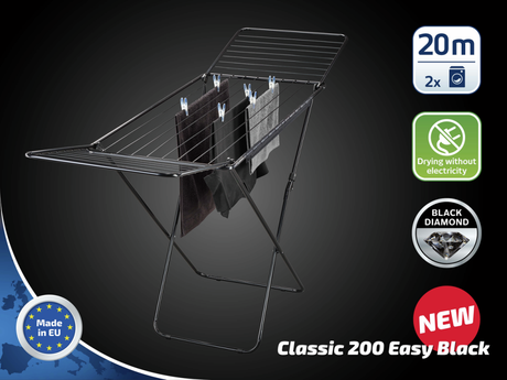 Leifheit Wäscheständer Classic 200 Easy Schwarz