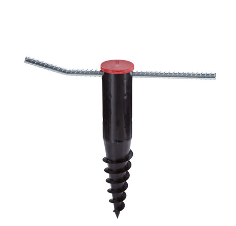 Leifheit Wäschespinne Erdanker - inkl. Einschraubstange - 50 mm Durchmesser - schwarz