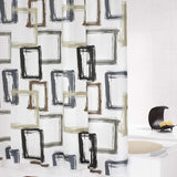 Ridersausche Vorhangmuster braun 180x200 cm
