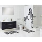 Ridder Badmat Zebra 38x72 cm weiß und schwarz