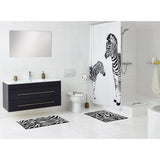 Ridderduschmatte Zebra 54x54 cm weiß und schwarz
