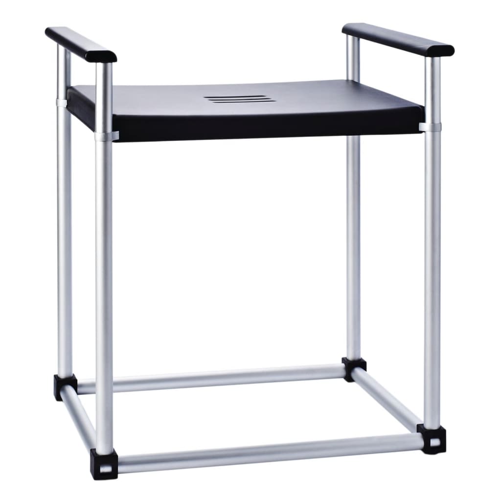 Ridder Badezimmerhocker Zac XXL PU Aluminium Schwarz
