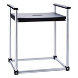 Ridder Badezimmerhocker Zac XXL PU Aluminium Schwarz