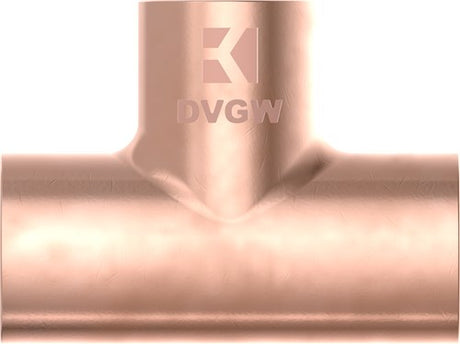 Kirchhoff Kupfer-T-Stück, blank, 28 mm, 3 Buchsen, (5130) – 989046055