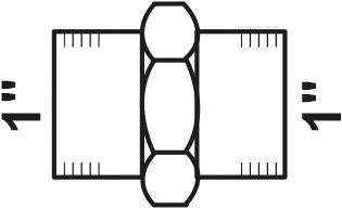 Kirchhoff Tempergussverschraubung, verzinkt, 1 TE, konisch dichtend, (340) - 989808055