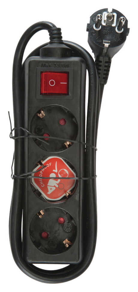 Brennerstuhl bn-1550600413 Steckdosenleiste 3-fach 1,40 m schwarz - geerdet