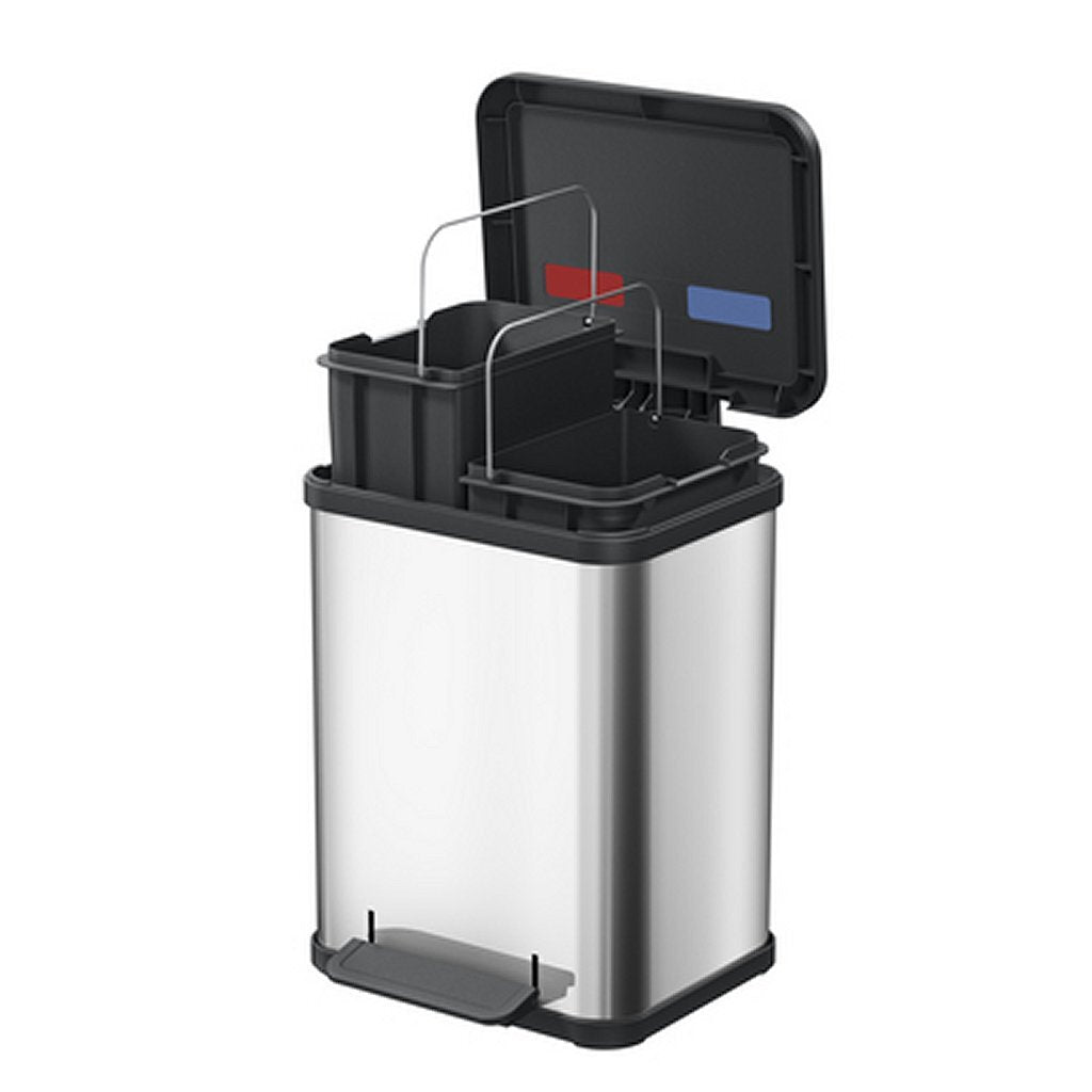 Hailo öko duo plus Treteimer 2x9l Edelstahl