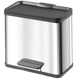 Hailo 0630-200 öko duo plus l Treteimer 17+9l Edelstahl schwarz