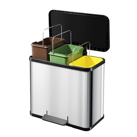 Hailo öko trio plus Abfallbehälter - 3 x 9l - Edelstahl